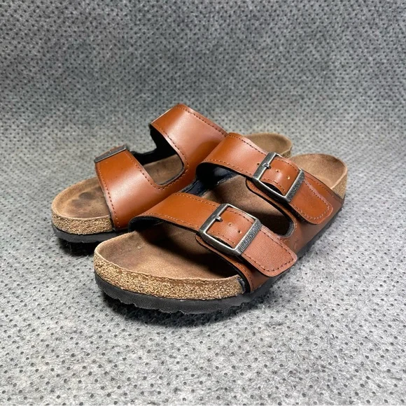 Birkenstock Brown Sandals with Adjustable Straps and Contoured Footbed - Picture 2 of 8